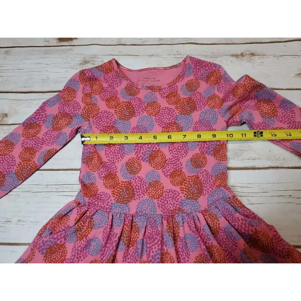 Garnet‎ Hill Girls 2-3 Toddler Dress Pink Long Sleeve ORGANIC COTTON xs